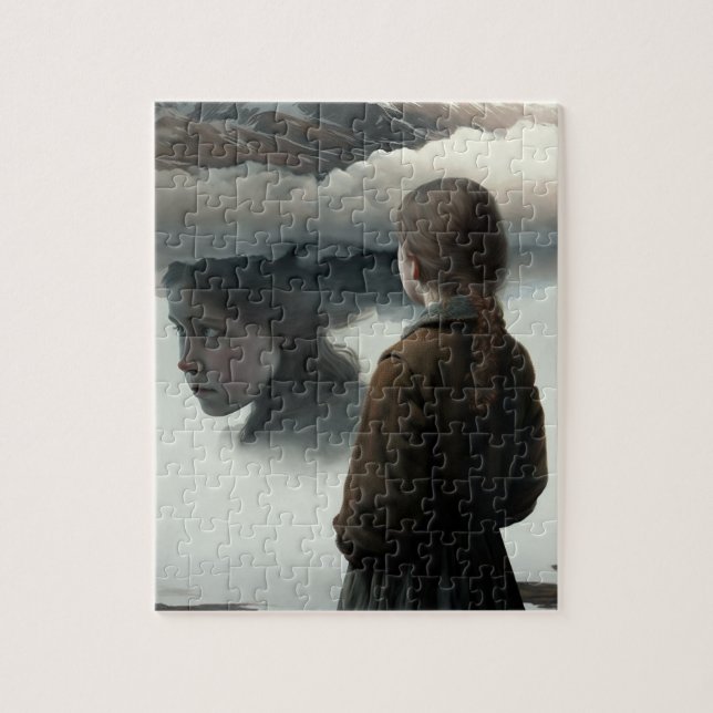 Girl with Clouds Jigsaw Puzzle (Vertical)