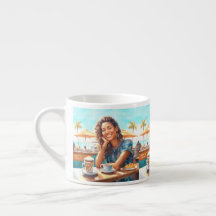 Girl with coffee break