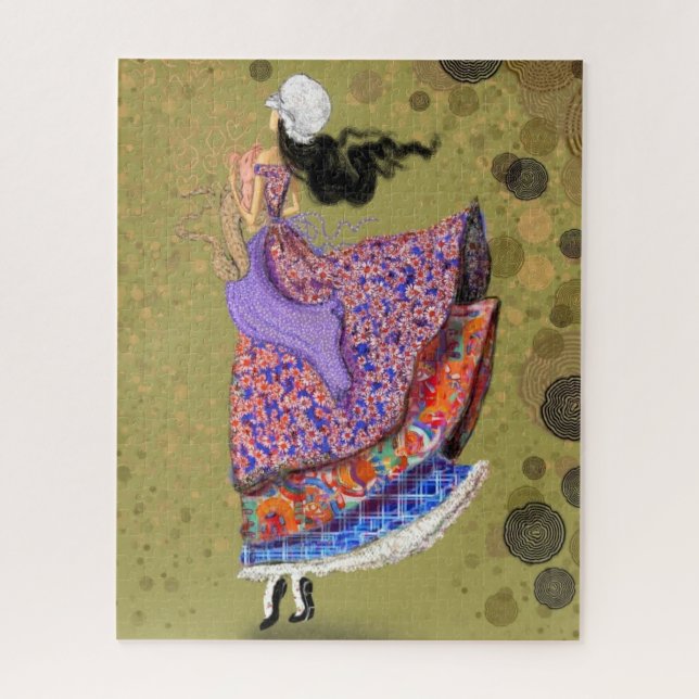 Girl with Colourful Dress Puzzle (Vertical)
