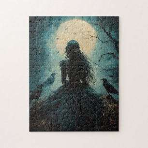Girl with Crows Puzzle
