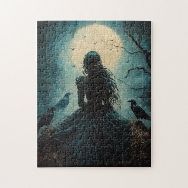 Girl with Crows Puzzle (Vertical)