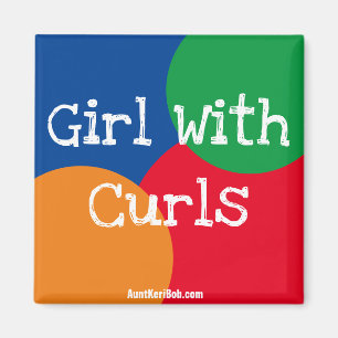 Girl With Curls Magnet