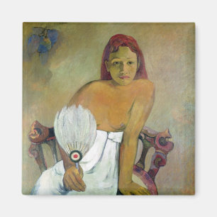 Girl with fan, 1908 magnet