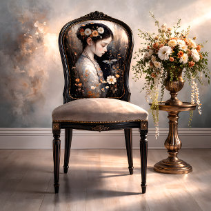 Girl with Flowers & Dragonfly Decoupage Tissue Paper