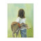 "Girl with Greyhound" Dog Art Postcard