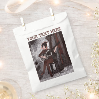 Girl with guitar favour bag