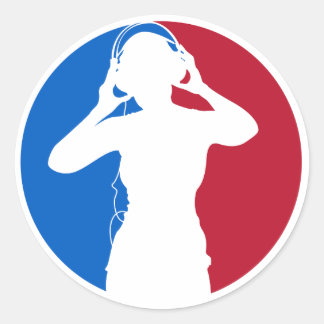 Girl with Headphones Sticker