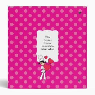 Girl with Hearts Motif - Binder