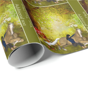 Girl With Horse Fantasy Art Personalized Wrapping Paper