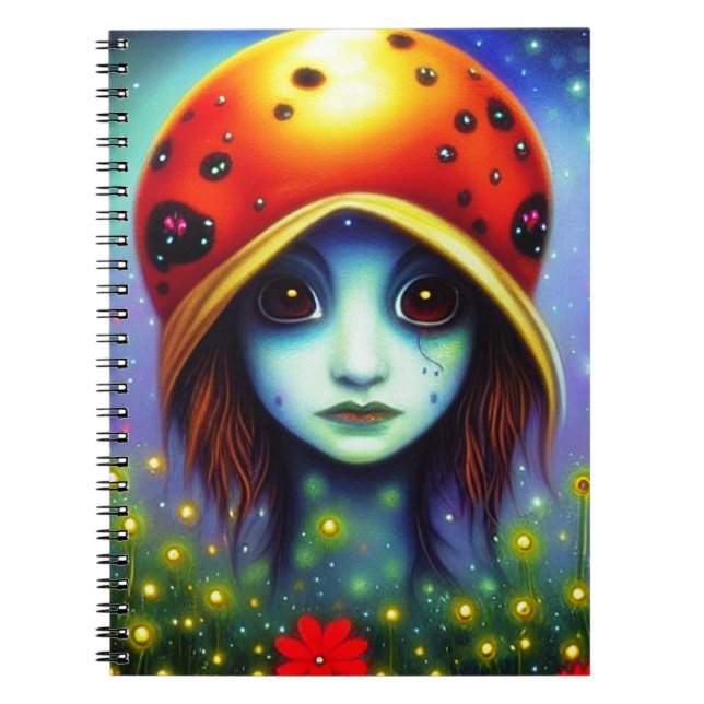 Girl with ladybug hat notebook (Front)