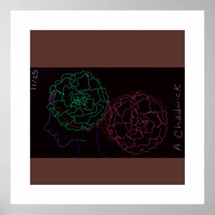 Girl with Marigold Afro Puffs Poster