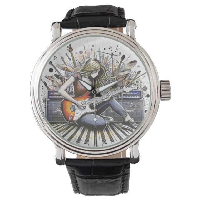 Girl with musical vibes watch (Front)