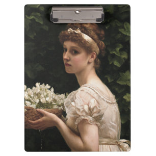 Girl With Pea Blossoms (by Edward Poynter) Clipboard