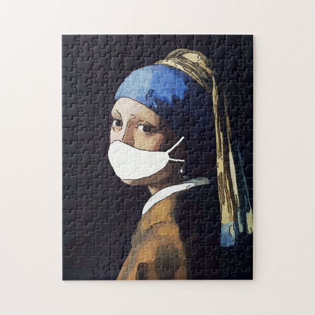 Girl with Pearl Earing, and Mask Jigsaw Puzzle (Vertical)