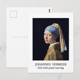 Girl with pearl earring 1665 Johannes Vermeer Postcard