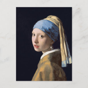 Girl with pearl earring 1665  postcard