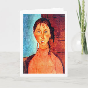 Girl with Pigtails, Modigliani Card