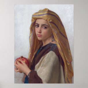 Girl With Pomegranate by Bouguereau Poster