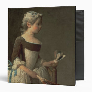 Girl with Racket and Shuttlecock Binder