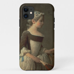 Girl with Racket and Shuttlecock iPhone 11 Case