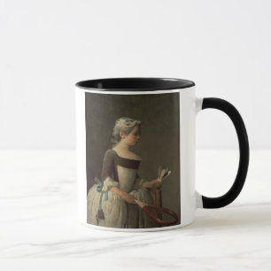 Girl with Racket and Shuttlecock Mug