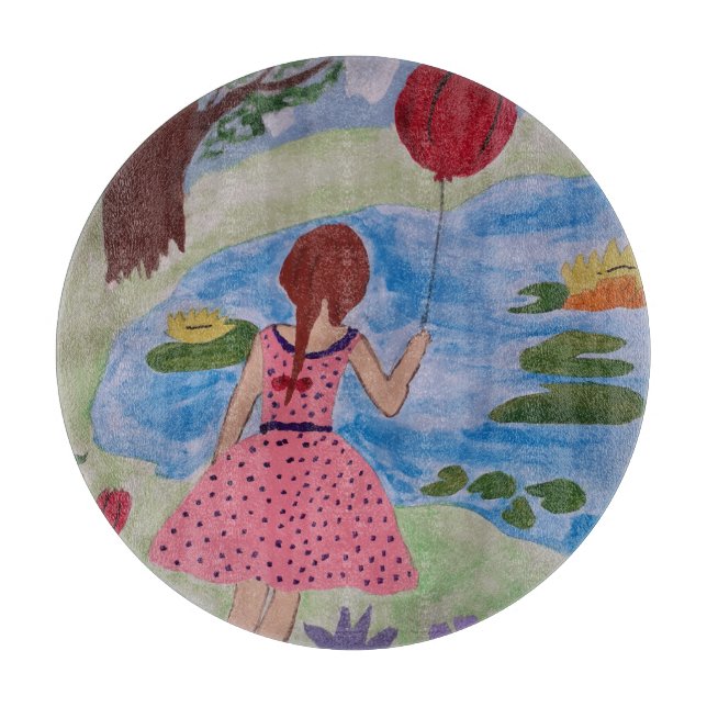 Girl With Red Balloon Cutting Board (Front)
