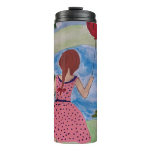 Girl With Red Balloon Thermal Tumbler