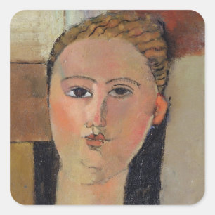 Girl with red hair, 1915 square sticker