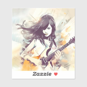 Girl with rock music vibes