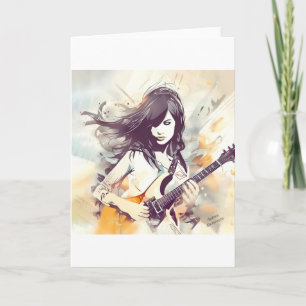 Girl with rock music vibes invitation