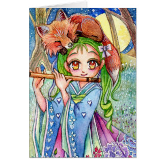 Girl with Sleepy Fox