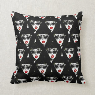*Girl with Sunglasses Throw Pillow