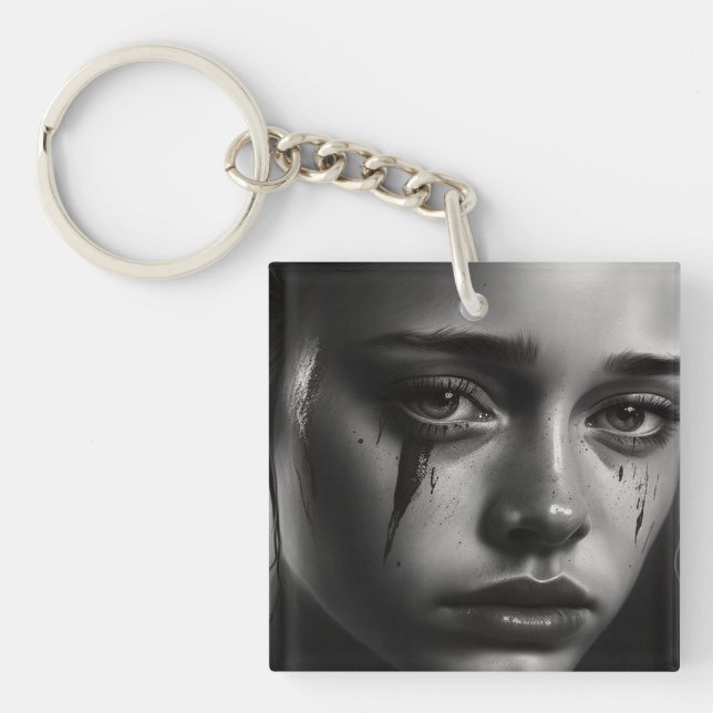 Girl with tears keychain (Front)