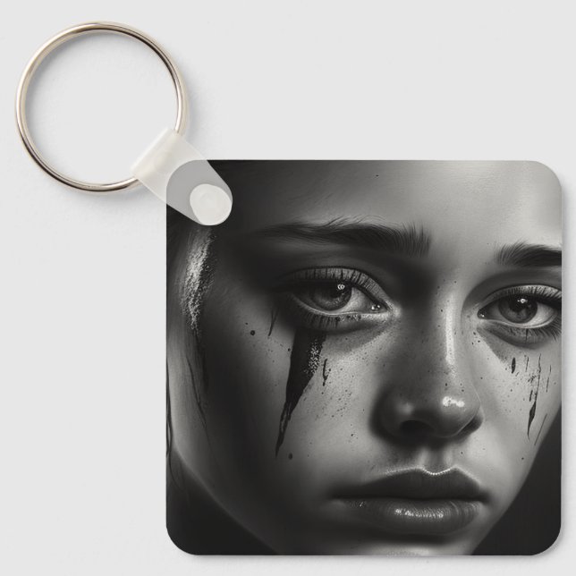 Girl with Tears Keychain (Front)