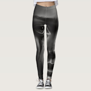 Girl with tears leggings