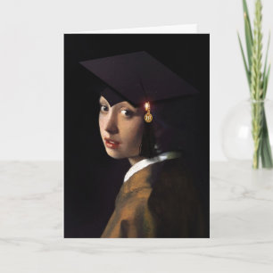 Girl with the Graduation Hat Card