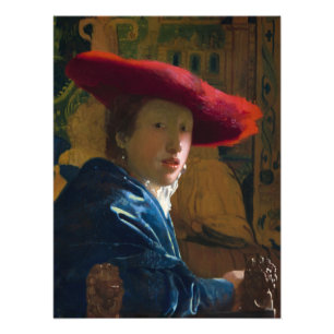 Girl with the Red Hat by Johannes Vermeer Photo Print