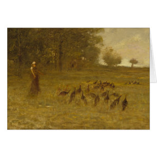 Girl with Turkeys