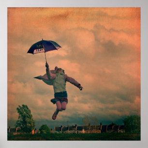 girl with umbrella poster