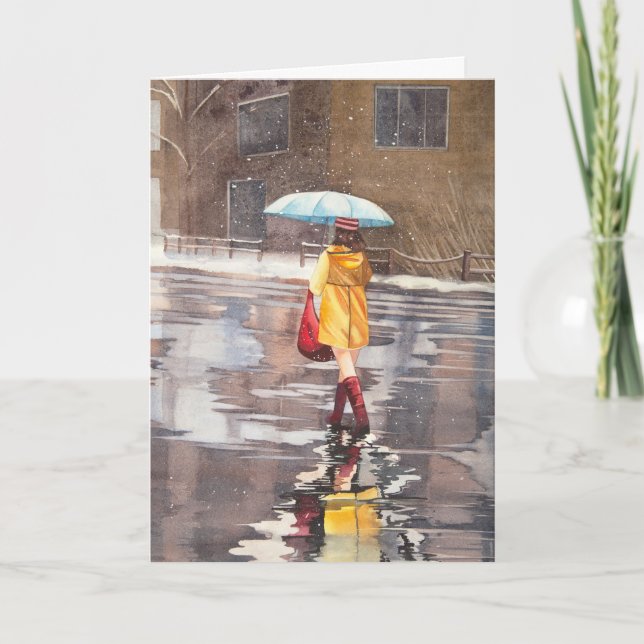 Girl with umbrella special card (Front)