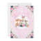 Girl Woodland Animals Navy Pink Floral Baby Shower