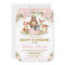 Girl Woodland Baby Shower Forest Animals Pink Gold