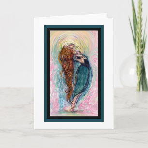 "Girl Worshiping." Greeting Card