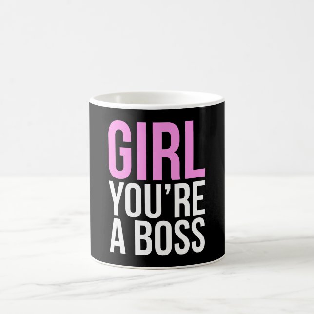 Girl you're a boss coffee mug (Center)