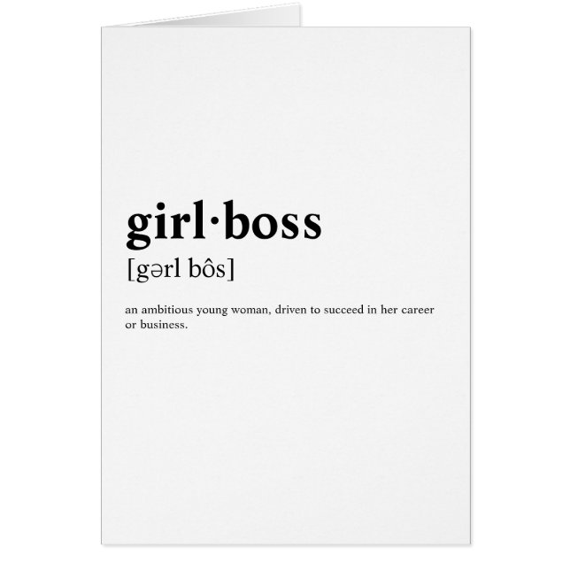 Girlboss - Dictionary meaning (Front)