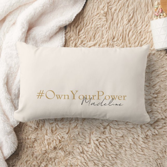 Girlboss Empowerment Gift - Personalized Name  Lumbar Pillow (Blanket)