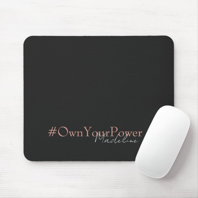 Girlboss Empowerment Gift - Personalized Name  -  Mouse Pad (With Mouse)