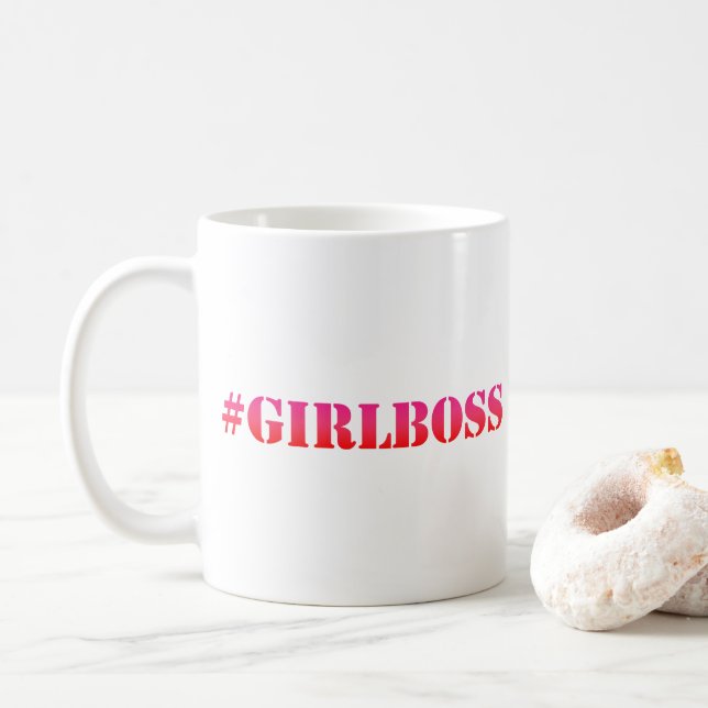 #GirlBoss - Fun Girlpower Quote Coffee Mug (With Donut)