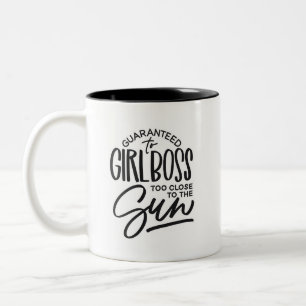 Girlboss to the Sun Handlettered Two-Tone Coffee Mug