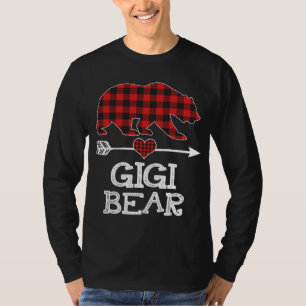 Girlfriend Bear Red Plaid Family Matching Christma T-Shirt